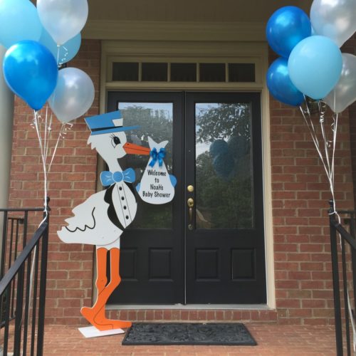 Baby Shower Blue Stork, Birth Announcement Yard Stork Sign in The Woodlands, Spring, Kingwood, TX